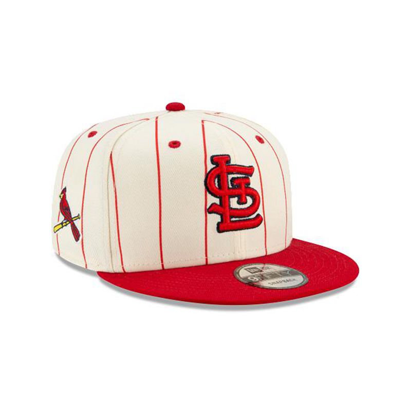 MLB St. Louis Cardinals Pinstripe 9Fifty Snapback (COO0382) - White New Era Caps